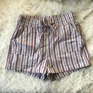 High waisted striped shorts